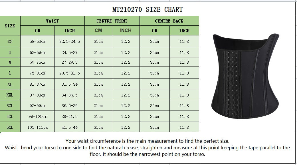 CP's latex waist trainer